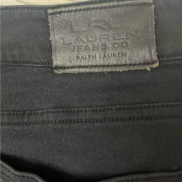 Lauren Ralph Lauren Women's Denim Jeans Sz 12 Black Mid Rise Straight Leg - Picture 3 of 5